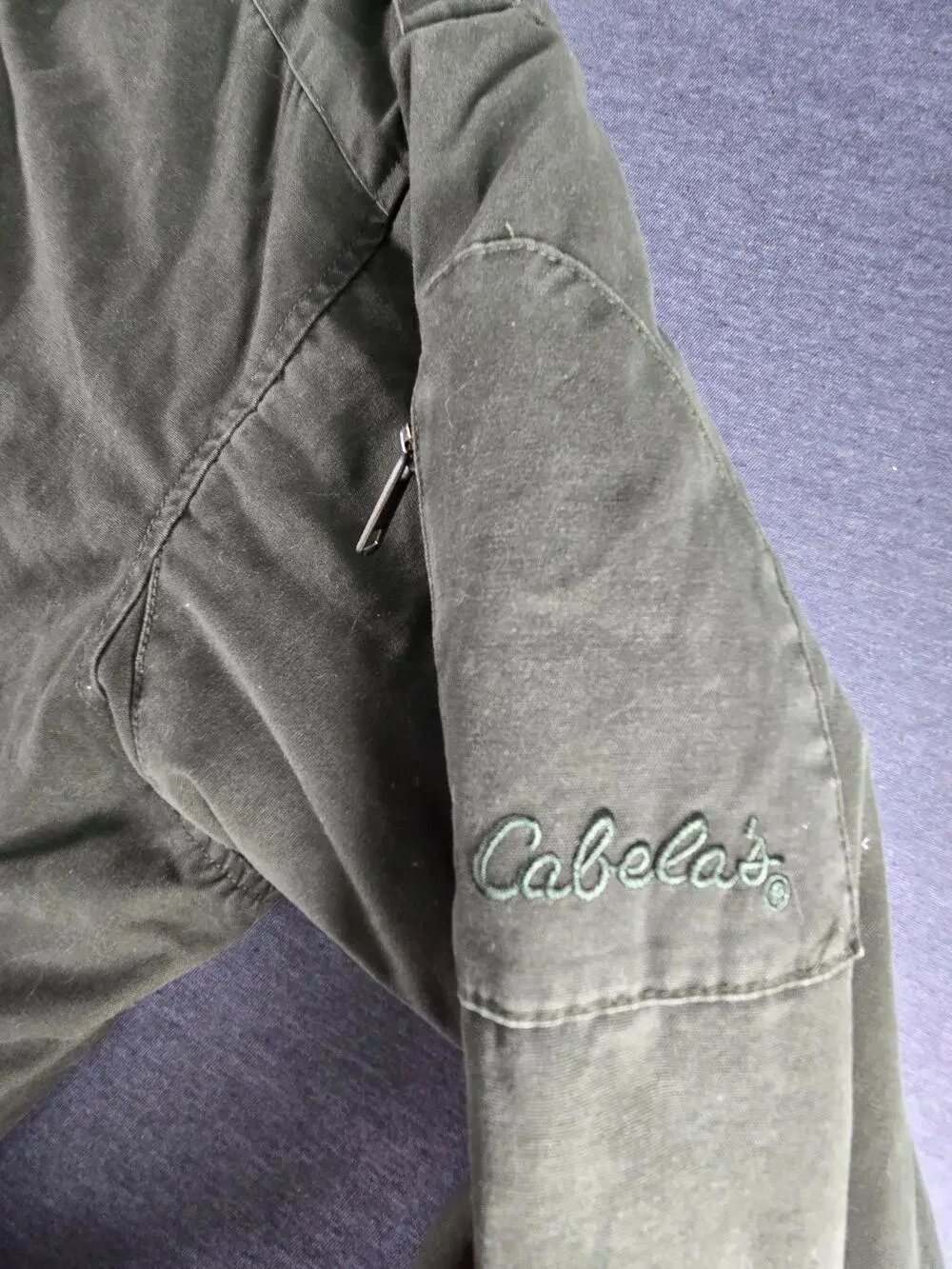 Cabelas Bomber Jacket Mens XLT Green Canvas Thinsulate Insulated Outdoor Hunting
